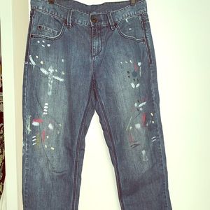 BCBG Max AZRIA Boyfriend crop Denim